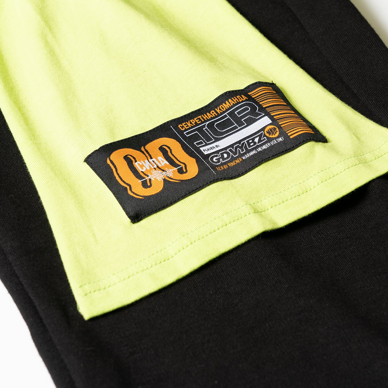 REWORK SWEAT CARGO PANTS - NEON GREEN/BLACK