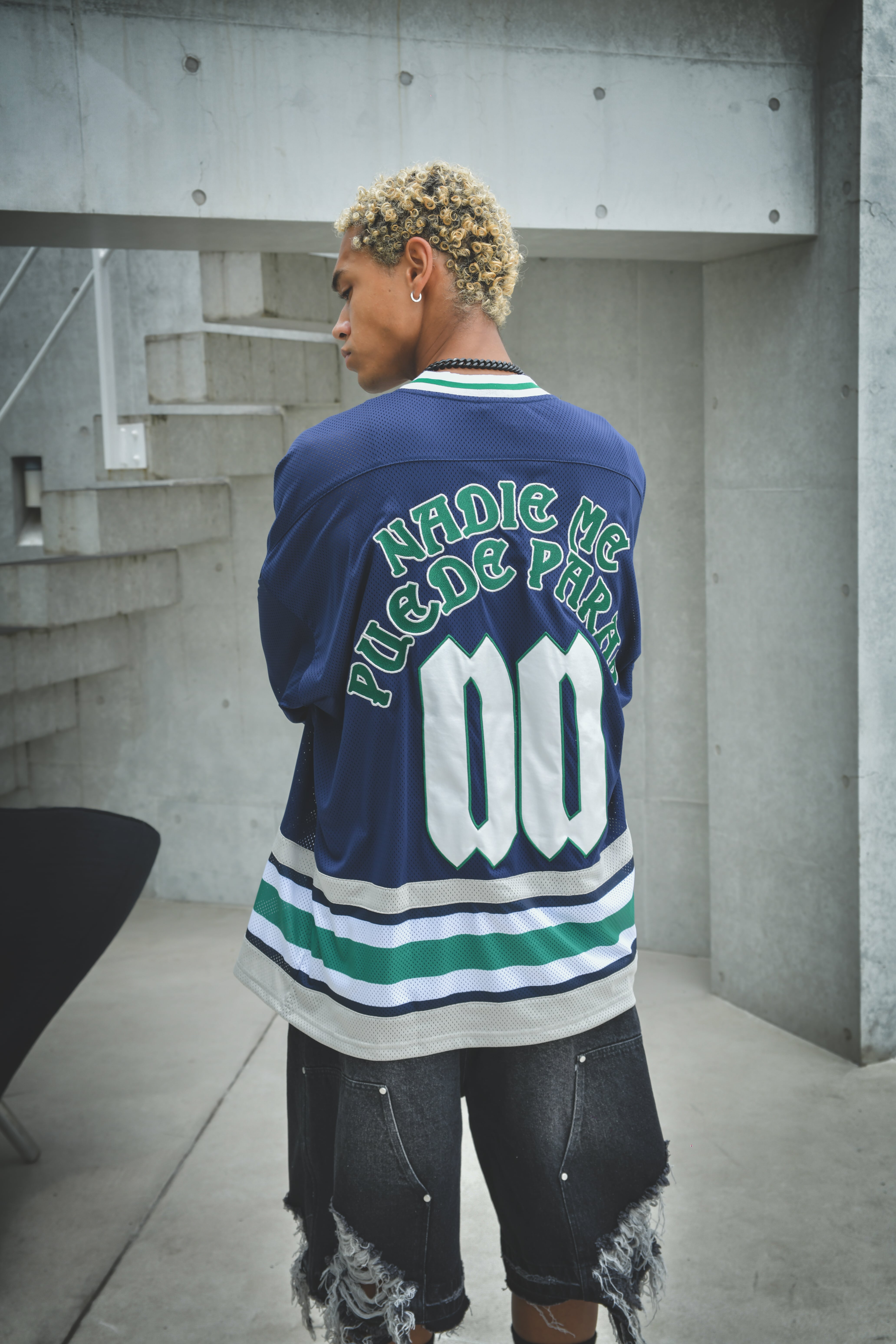 T.C.R NADIE ME PUEDE PARAR HOCKEY MESH SHIRTS - NAVY