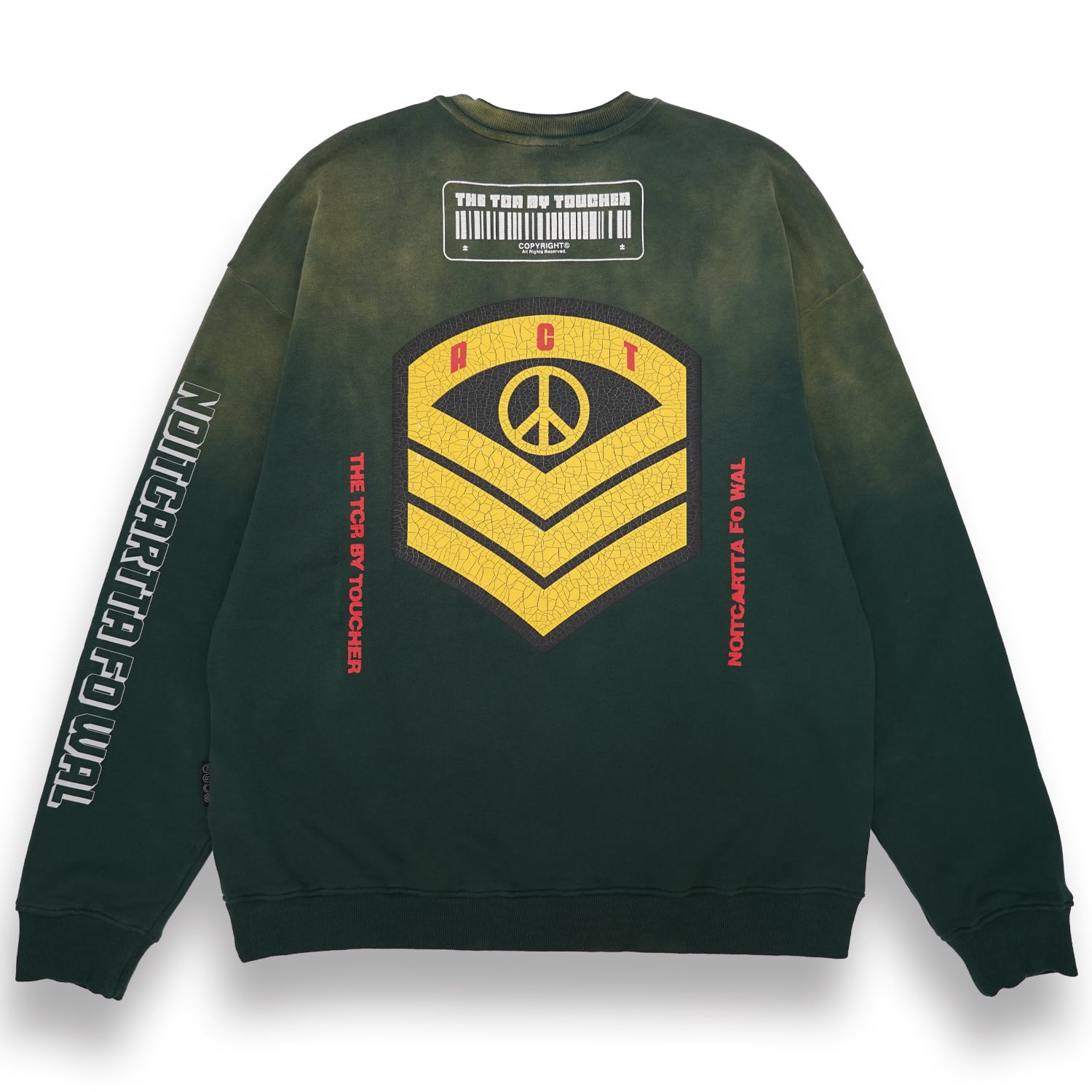 T.C.R MOTHER CREW NECK SWEAT SHIRT - BLACKISH GREEN
