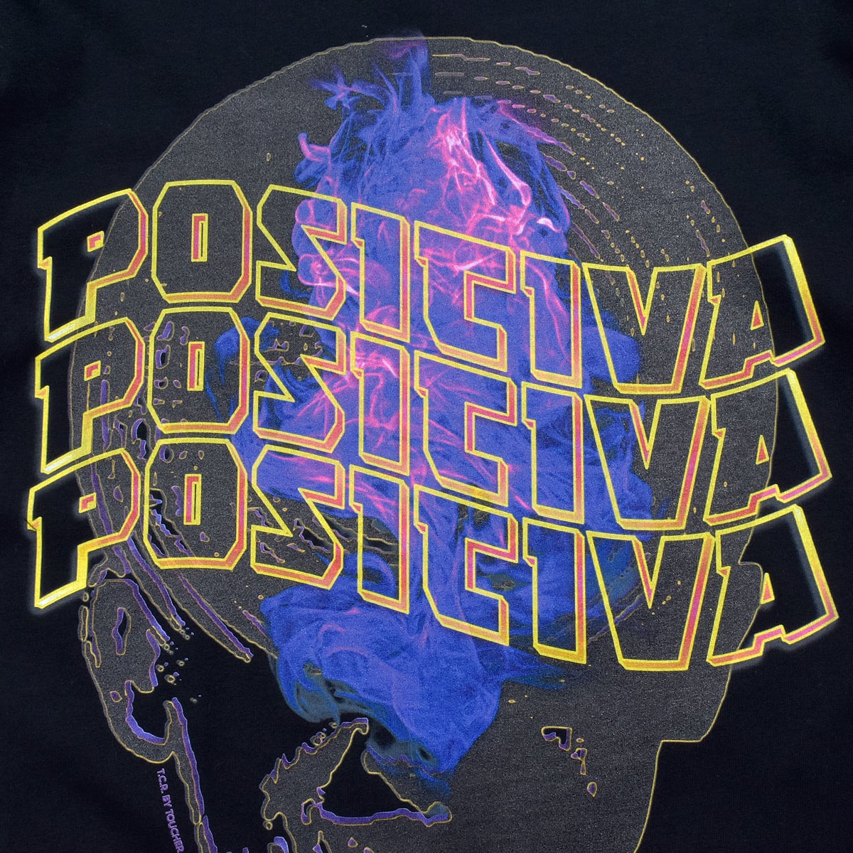 POSITIVA OVERSIZED S/S TEE - BLACK/GREEN