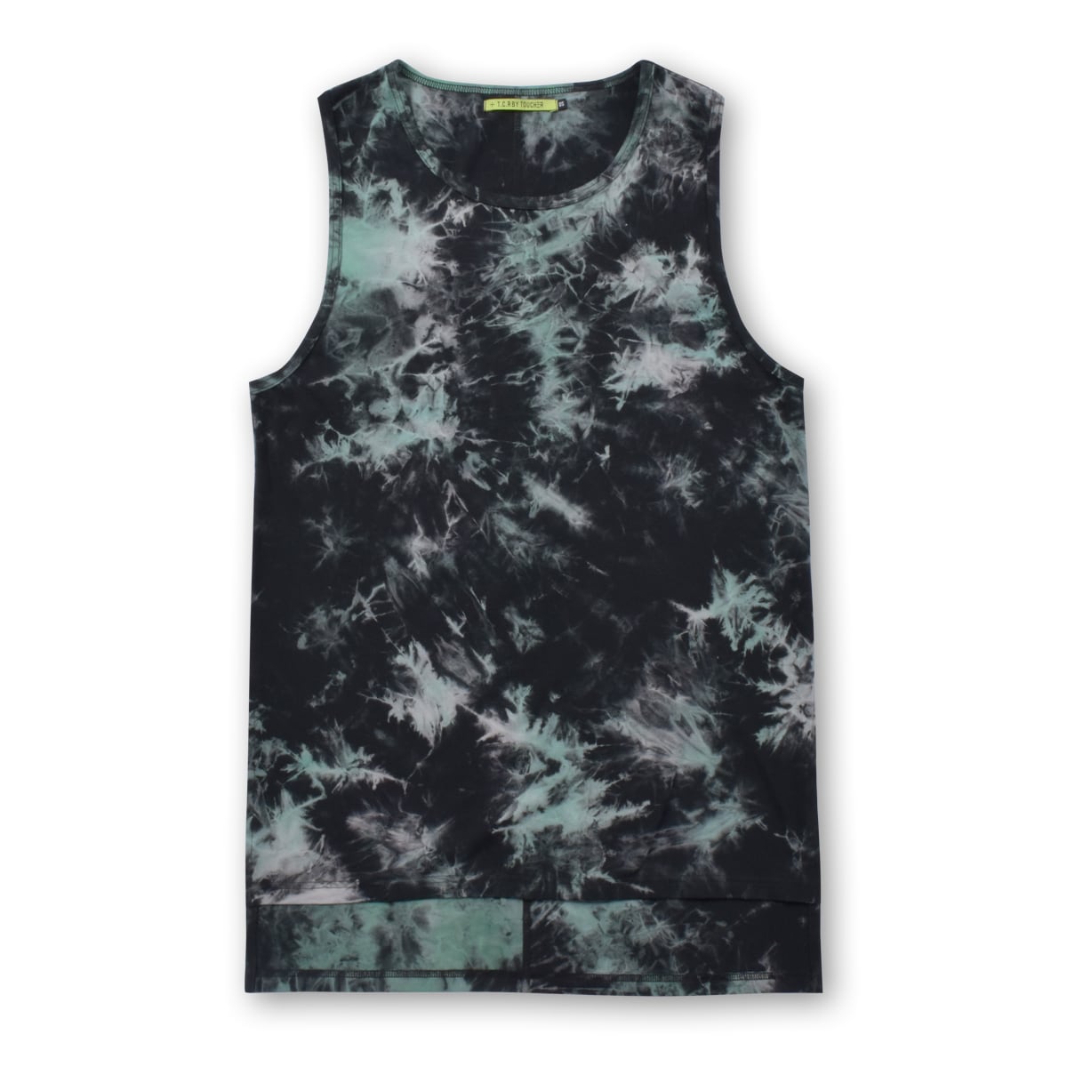 T.C.R TIE DYE LAYERED TANK TOP - GREEN