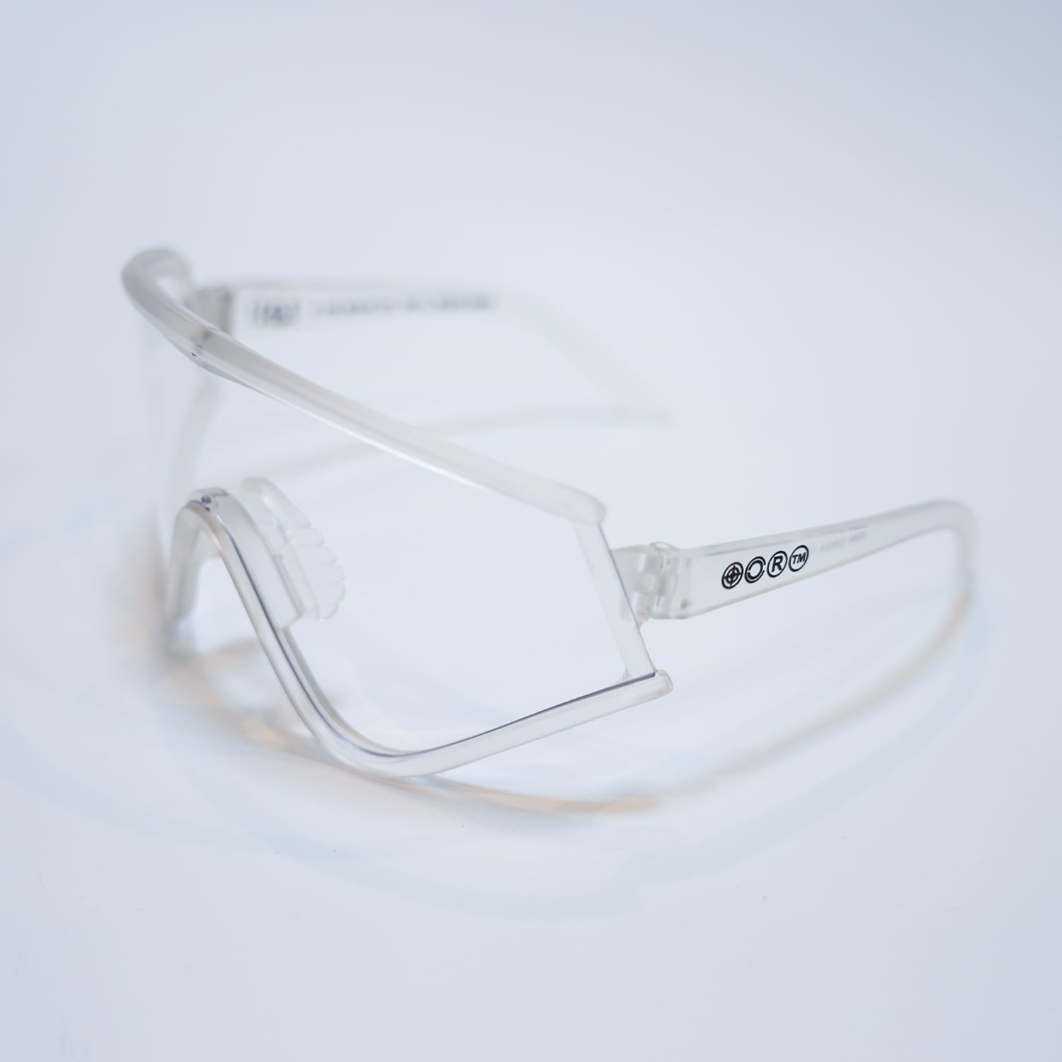 T.C.R OVERSIZED SHIELD SUNGLASS - EXCLUSIVE - CLEAR