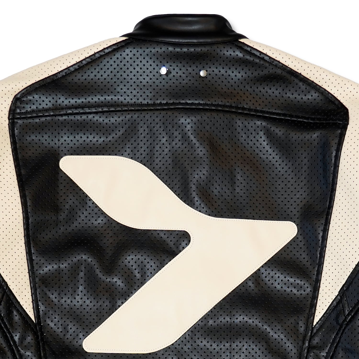 T.C.R MAVERIK MESH LEATHER MOTO JACKET - BLACK