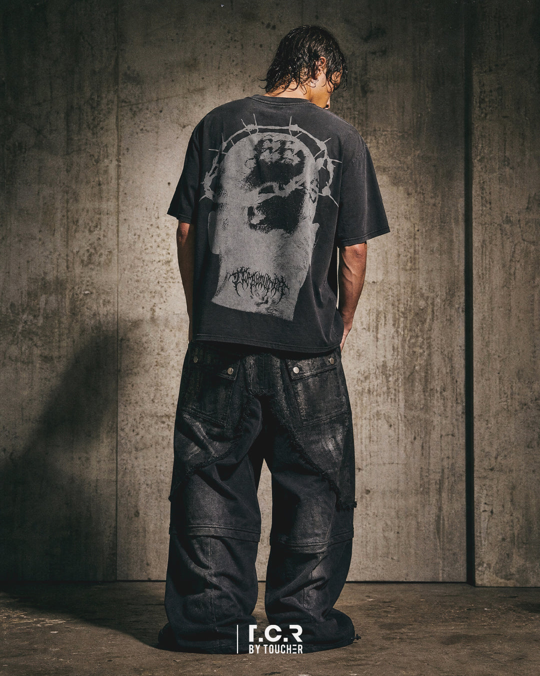 T.C.R SHADOW PHASE CONVERTIBLE BAGGY PANTS - BLACK