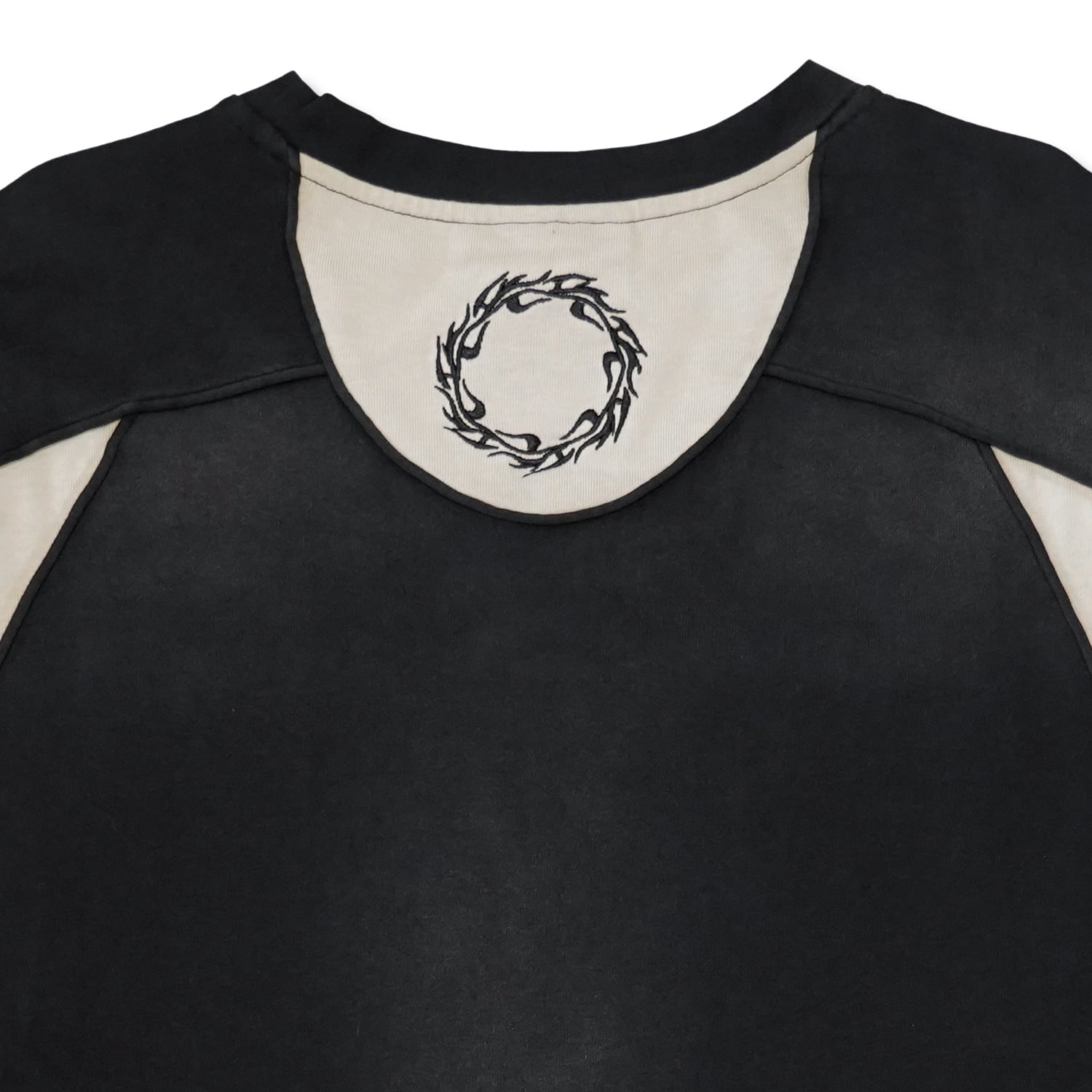 T.C.R DARK RIDER WASHED SPLICED L/S TEE - BLACK