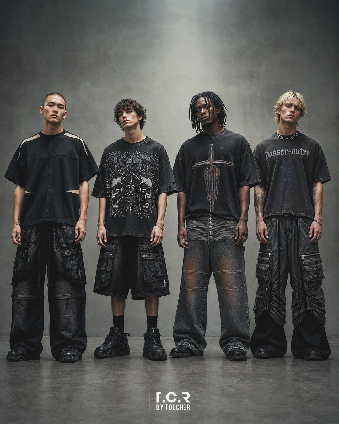T.C.R SHADOW PHASE CONVERTIBLE BAGGY PANTS - BLACK