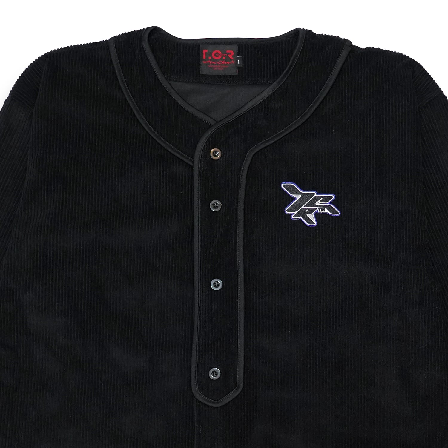 T.C.R BASEBALL CORDUROY OUTERSHIRTS - BLACK