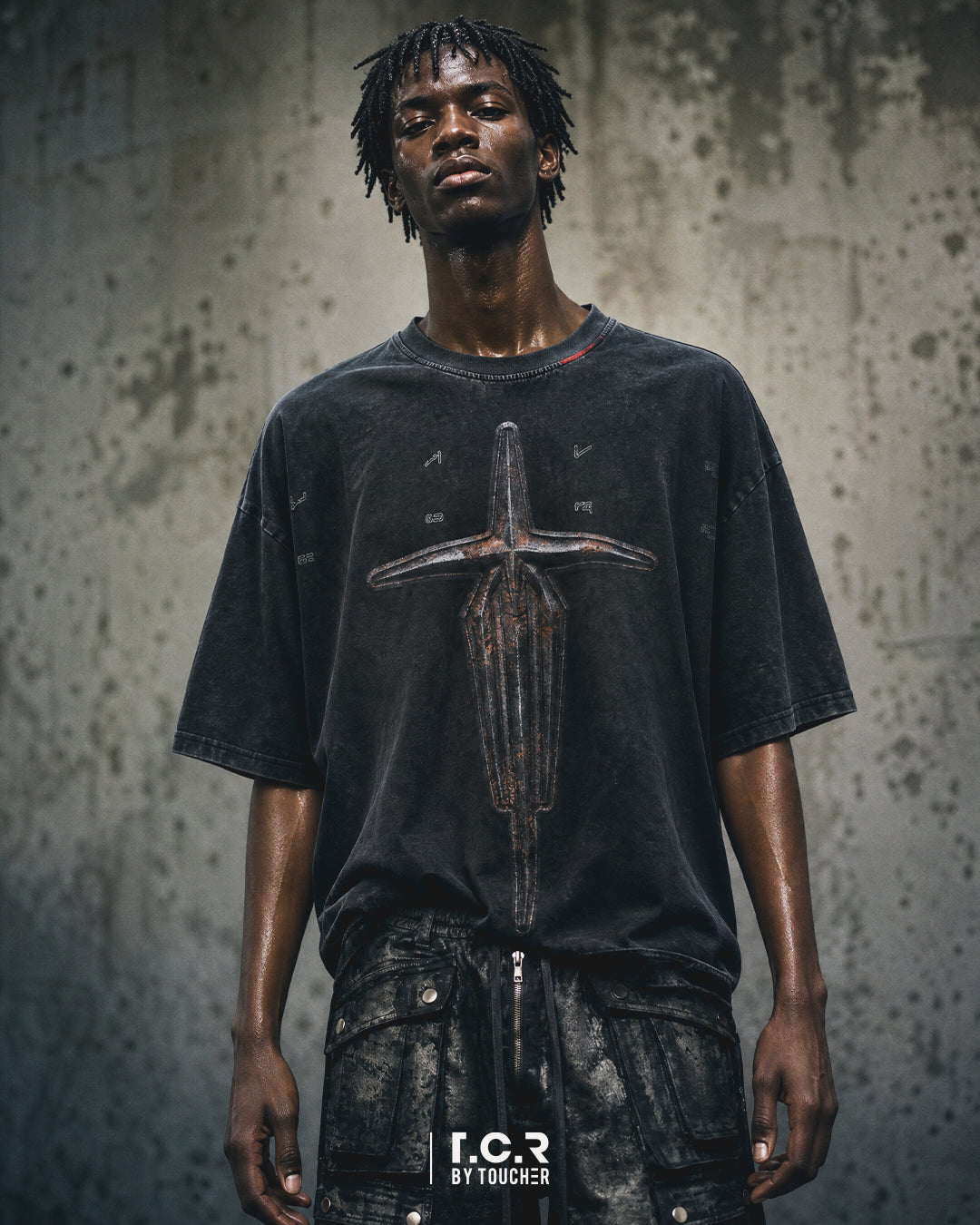 T.C.R WAVE CORE TEE - BLACK