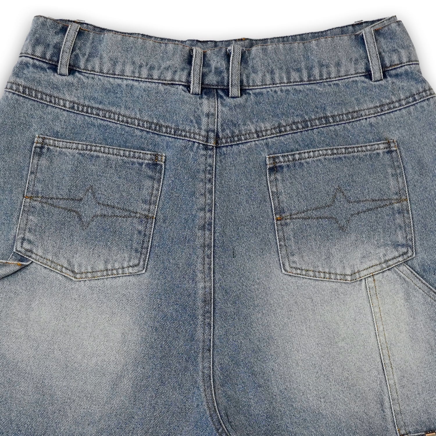 T.C.R DOUBLE KNEE DAMAGE SHORTS - BLUE
