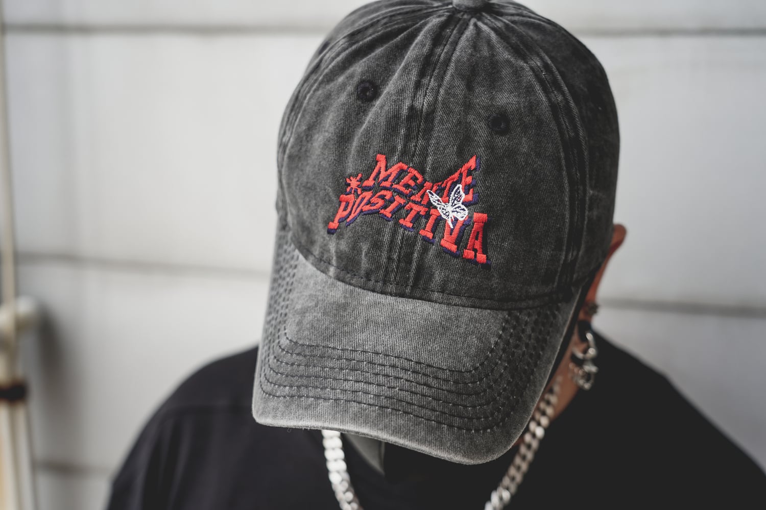 T.C.R MENTE POSITIVA WASHED LOW CAP - BLACK