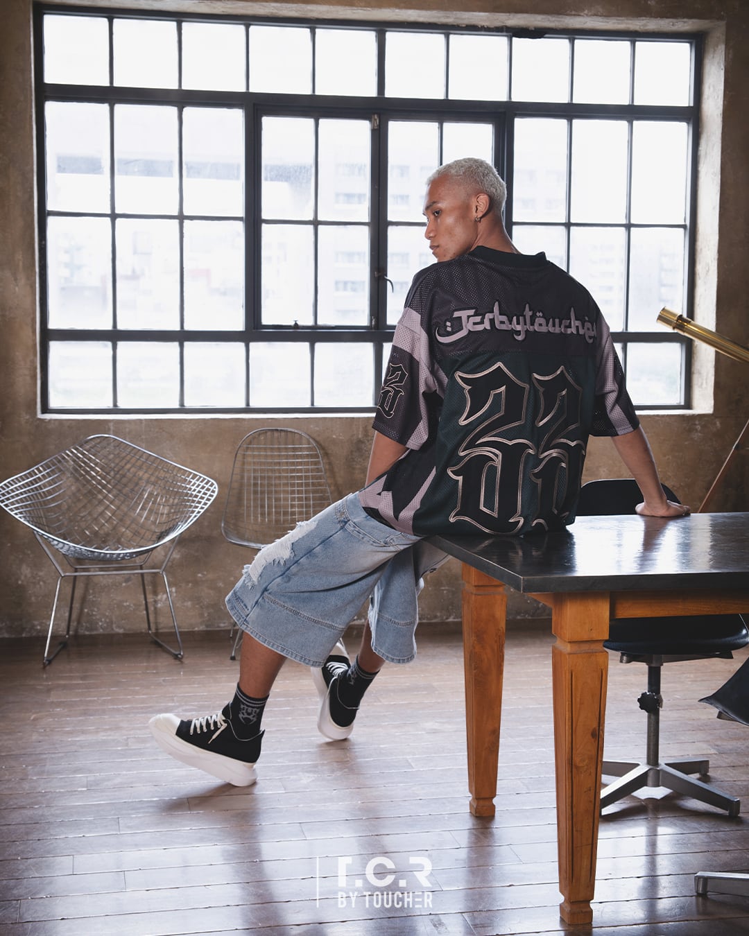 T.C.R MITTERNACHT MESH GAME JERSEY - GREEN