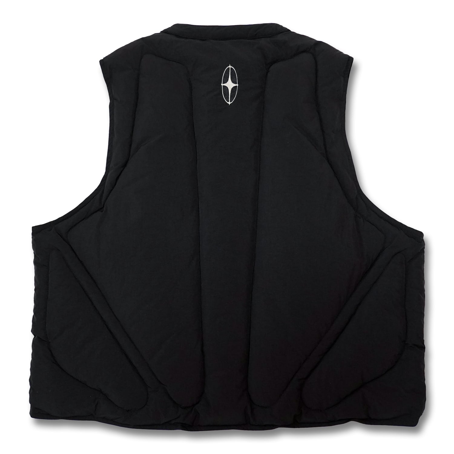 T.C.R GRID PUFFER VEST - BLACK