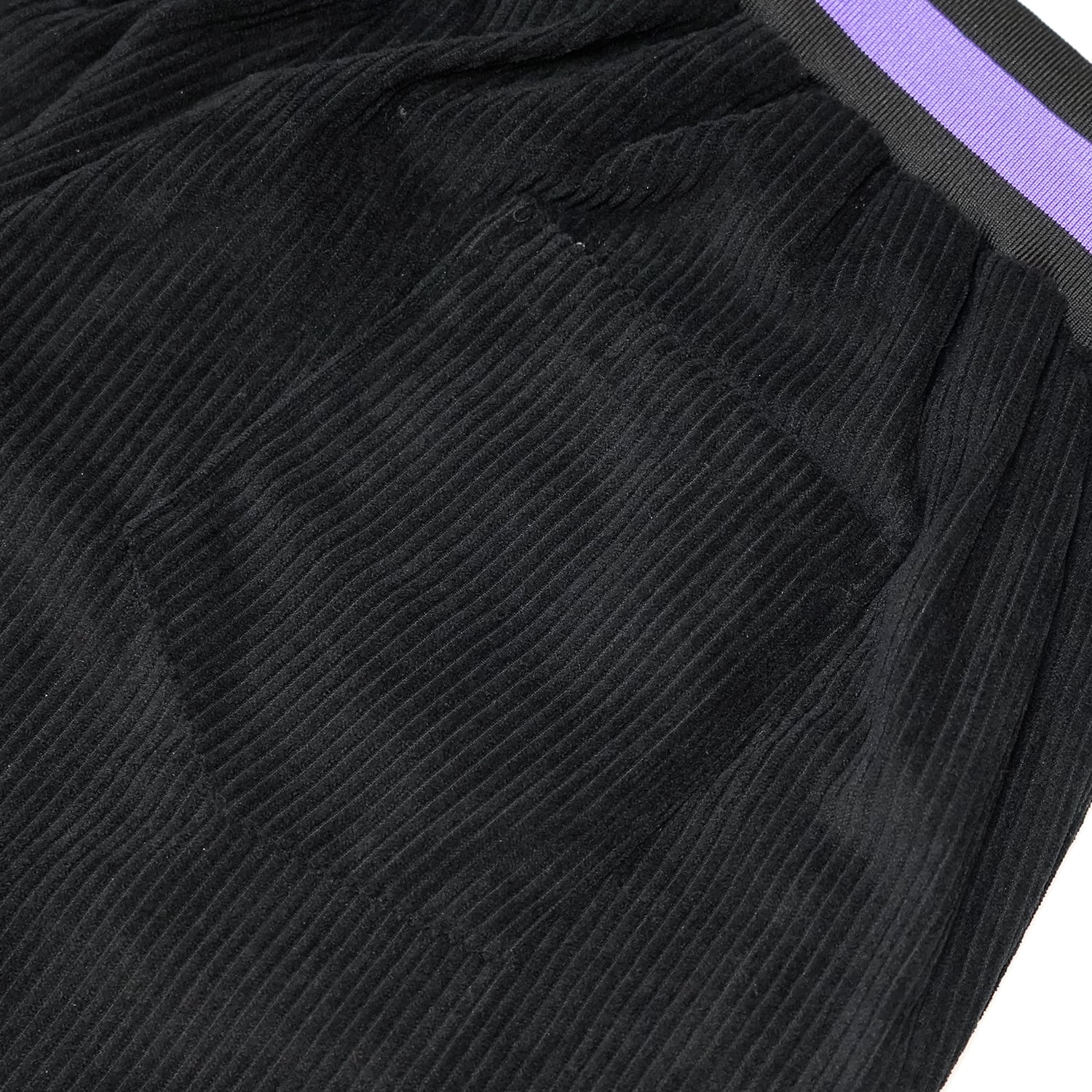 T.C.R CORDUROY WIDE EASY PANTS - BLACK