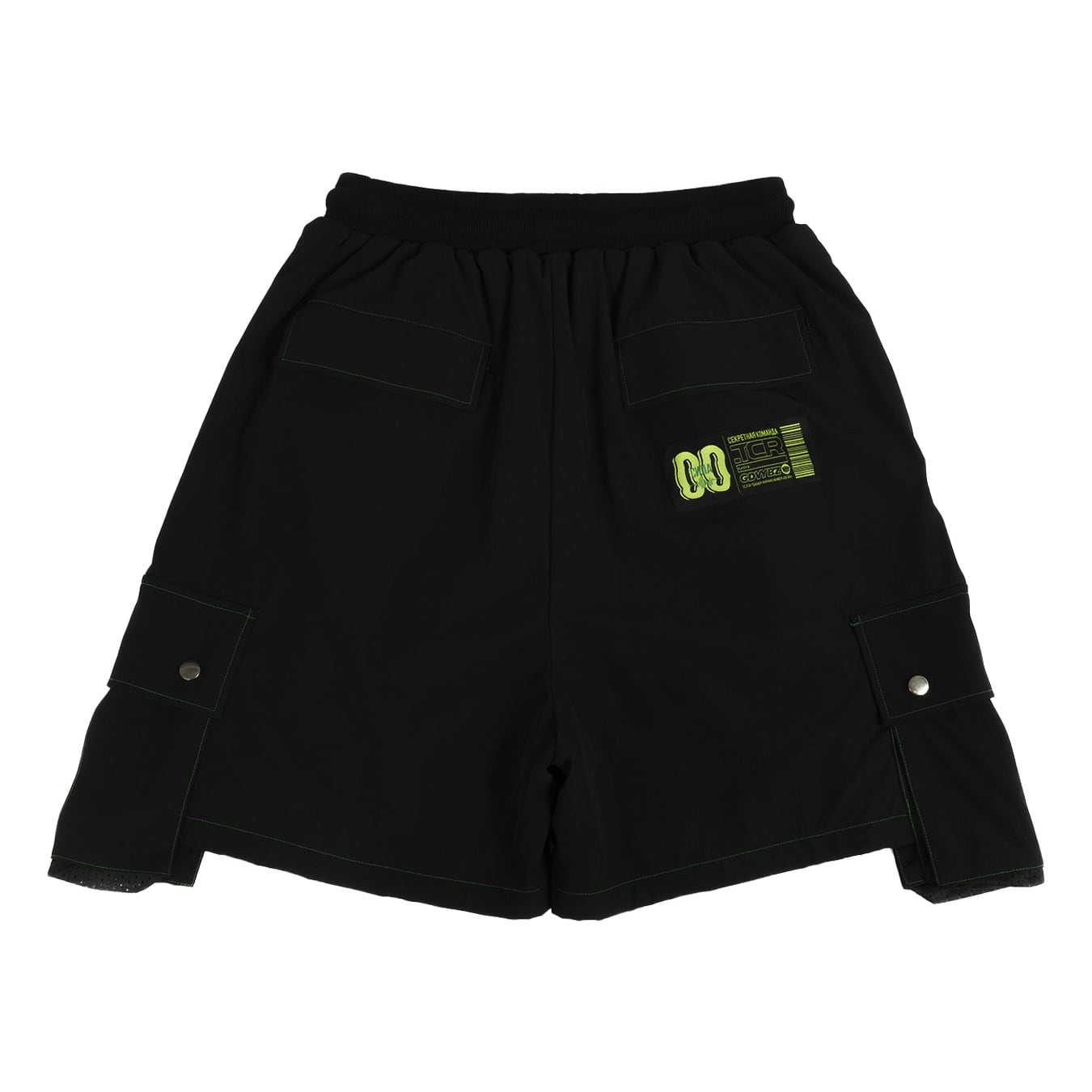T.C.R EQUIPMENT SHELL SHORTS V3 - BLACK/GREEN