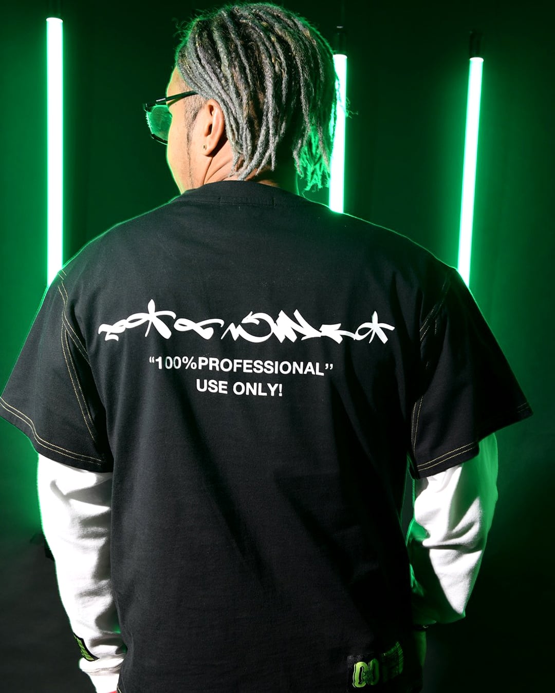 TUNNEL VISION OVERSIZED S/S TEE - BLACK/YELLOW