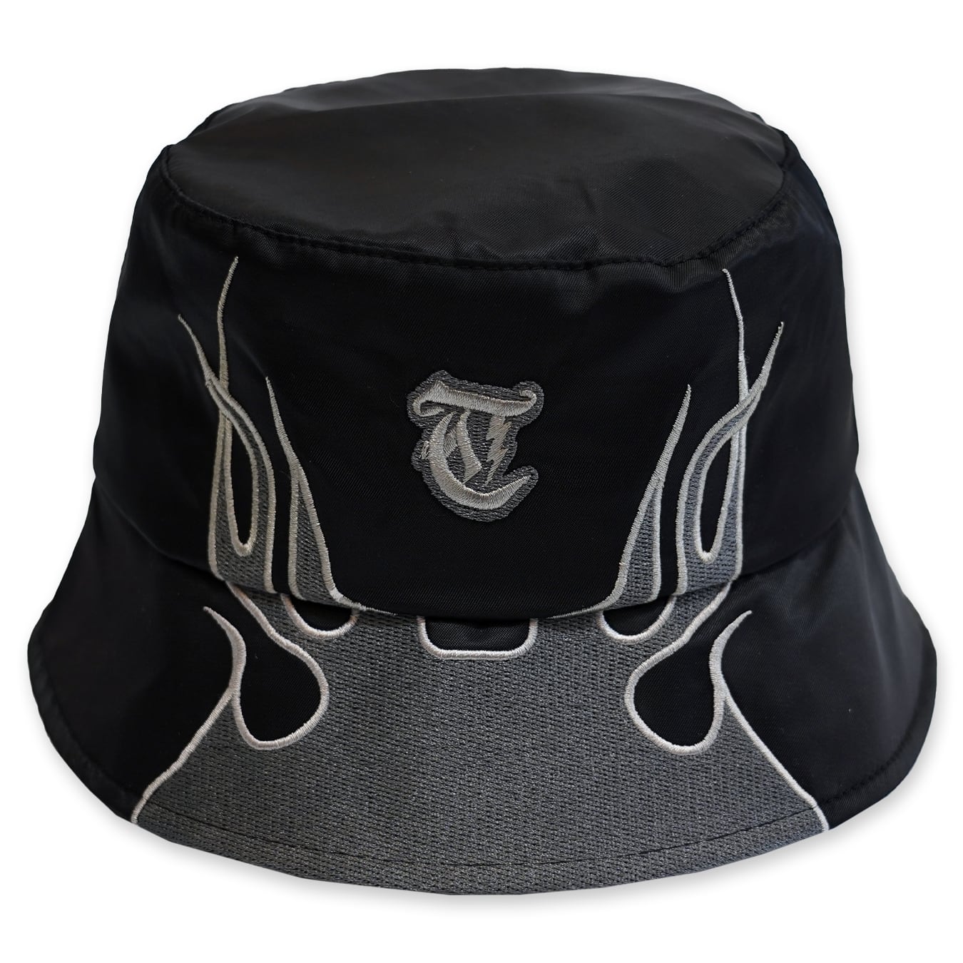 T.C.R FLAME NYLON BUCKET HAT - BLACK