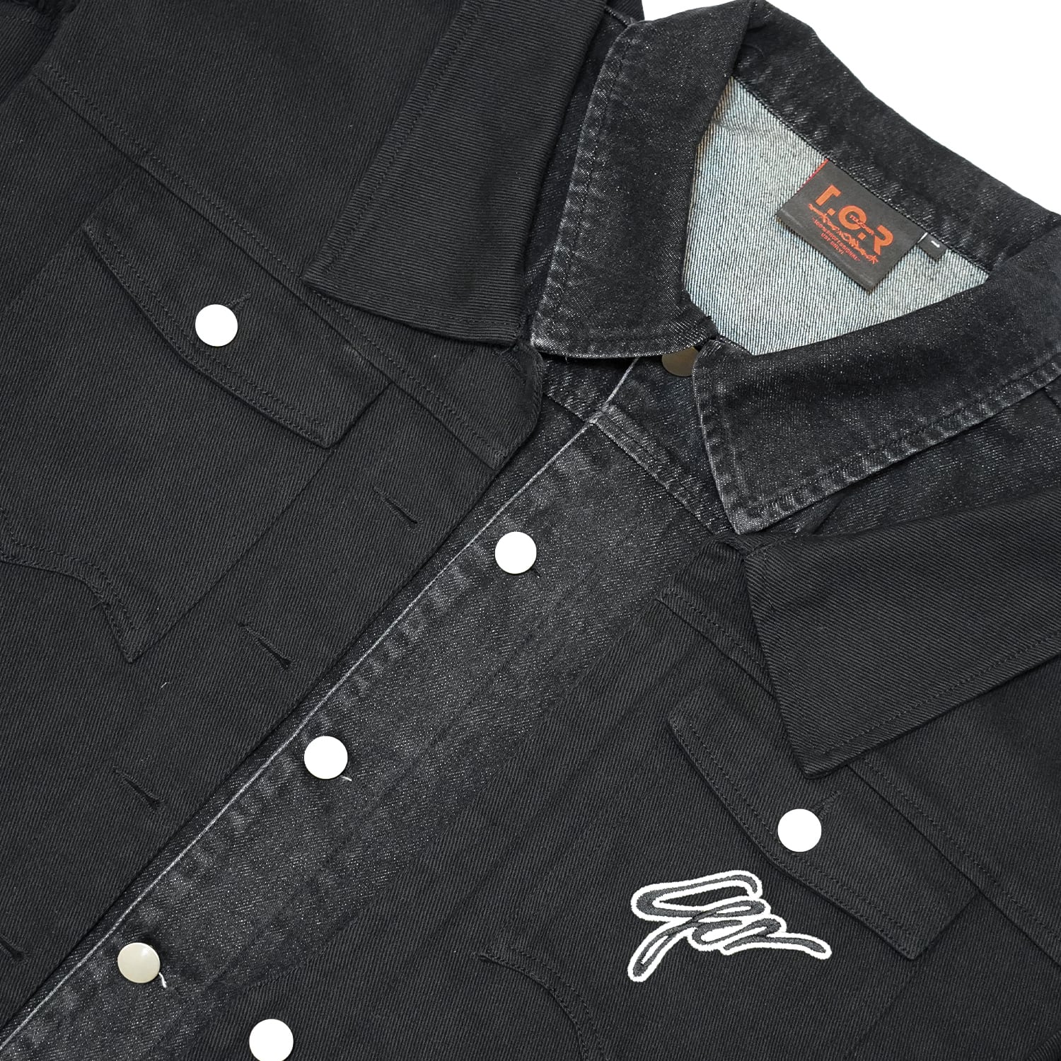T.C.R NUOVA VISIONE CONTRAST DISTRESSED JACKET - BLACK