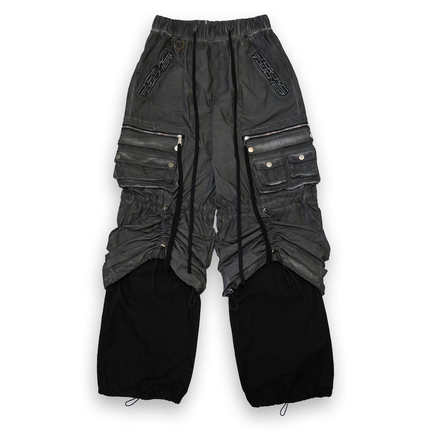 T.C.R TRANSFORM LAYERD BAGGY PANTS - BLACK