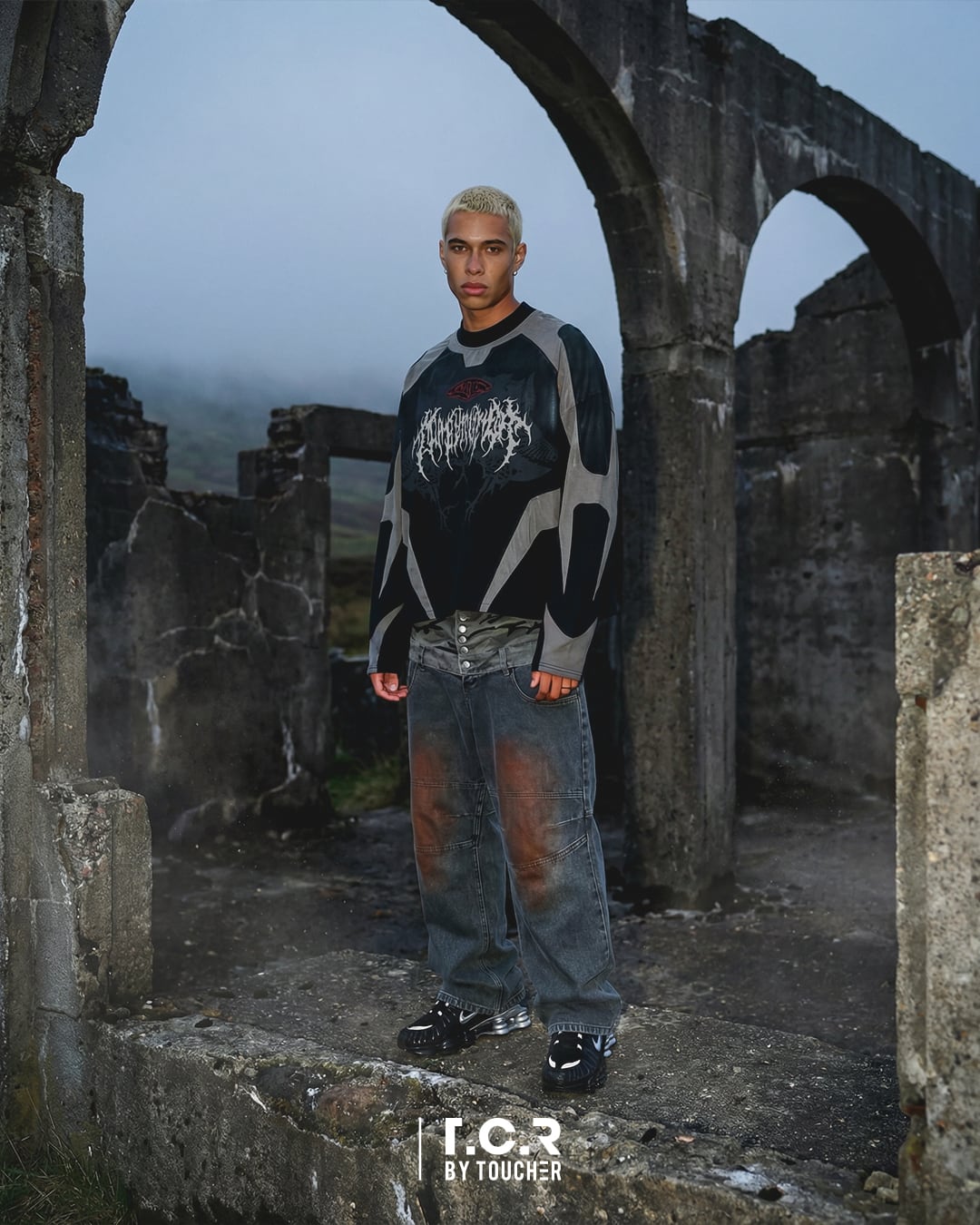 T.C.R MOTO XROSS L/S TEE - BLACK