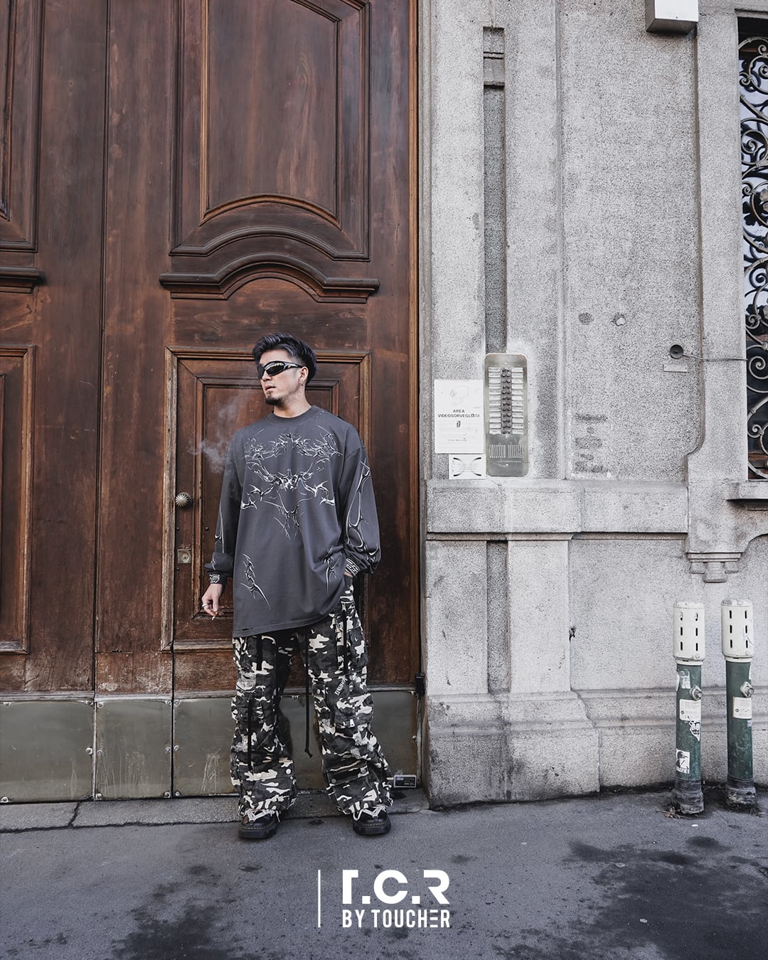 T.C.R NUOVA VISIONE BAGGY CARGO PANTS - CAMO