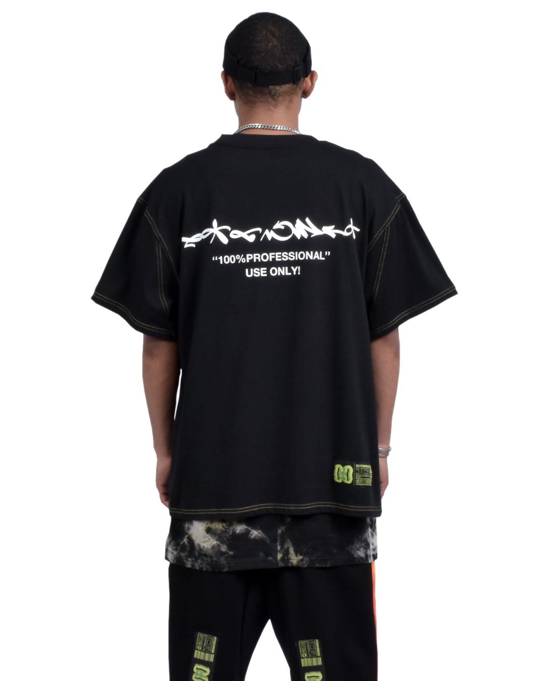TUNNEL VISION OVERSIZED S/S TEE - BLACK/YELLOW
