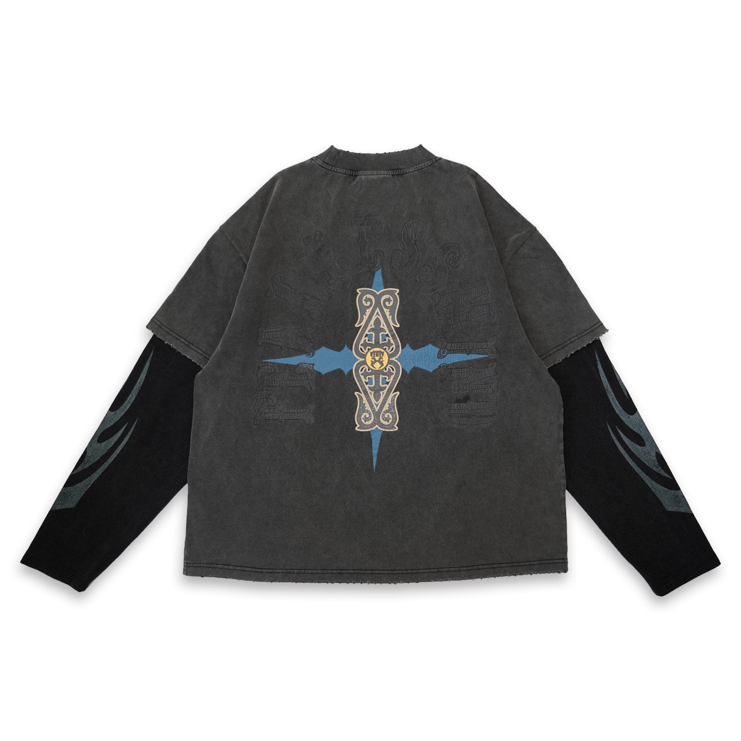 T.C.R FEARLESS MIND LAYERED L/S TEE - GRAY