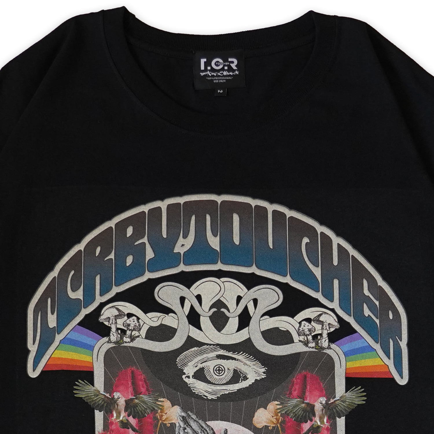 T.C.R MUSHROOM WIDE FIT S/S TEE - BLACK