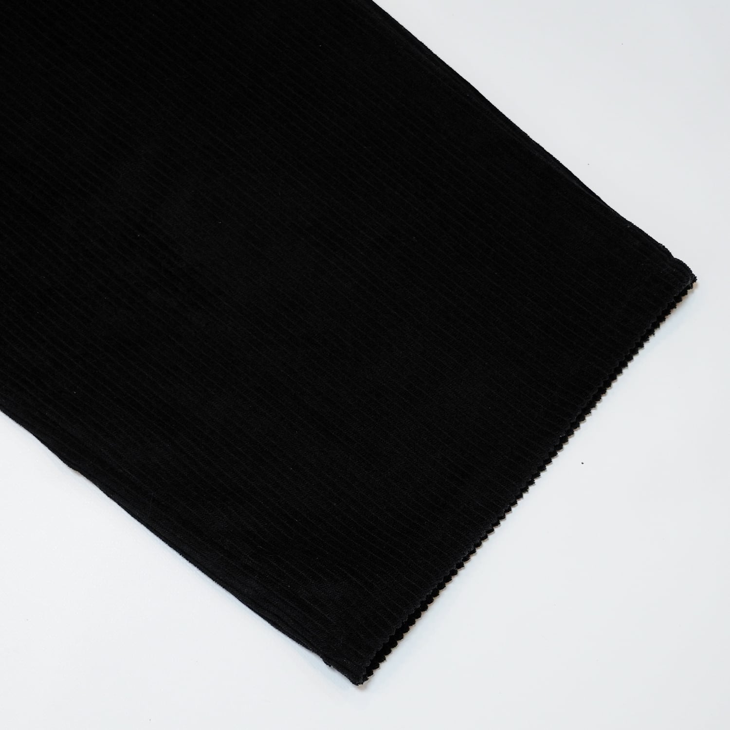T.C.R CORDUROY WIDE EASY PANTS - BLACK