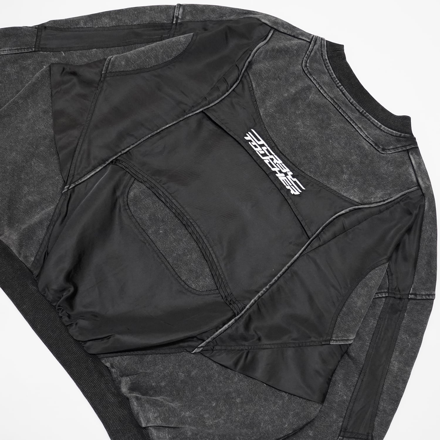 T.C.R RACING HYBRID CREWNECK SWEATSHIRTS - BLACK
