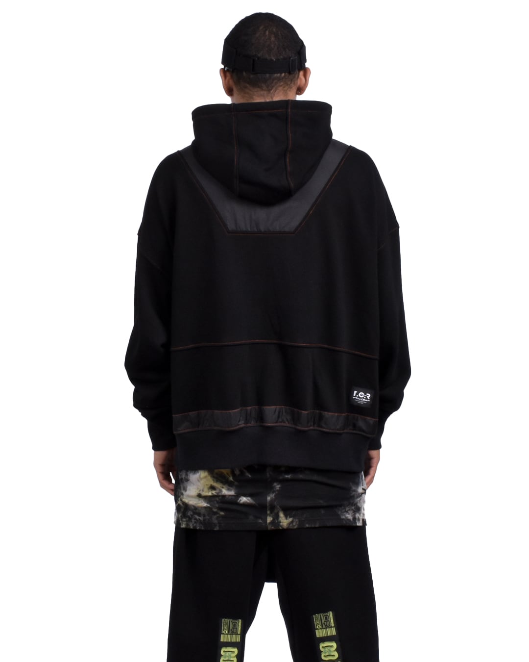TCR ESSENTIAL TECH HOODIE - BLACK/ORANGE