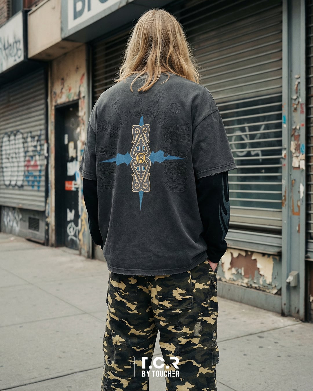 T.C.R FEARLESS MIND LAYERED L/S TEE - GRAY