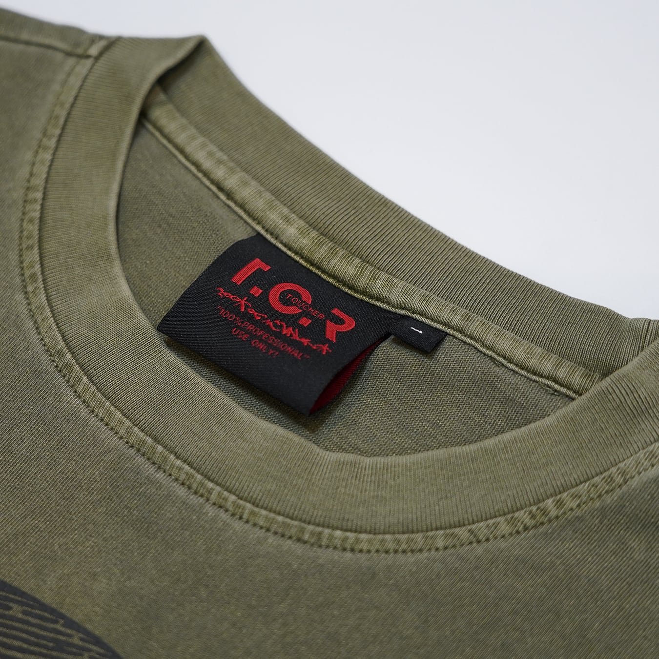 T.C.R LIGHTNING MARIA WASHED S/S TEE - GRAY GREEN