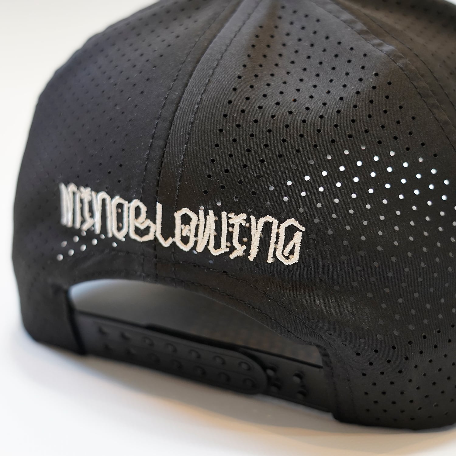 T.C.R NU-YOUTH LASER CUT HOLE QUICK DRY 6PANEL CAP - BLACK