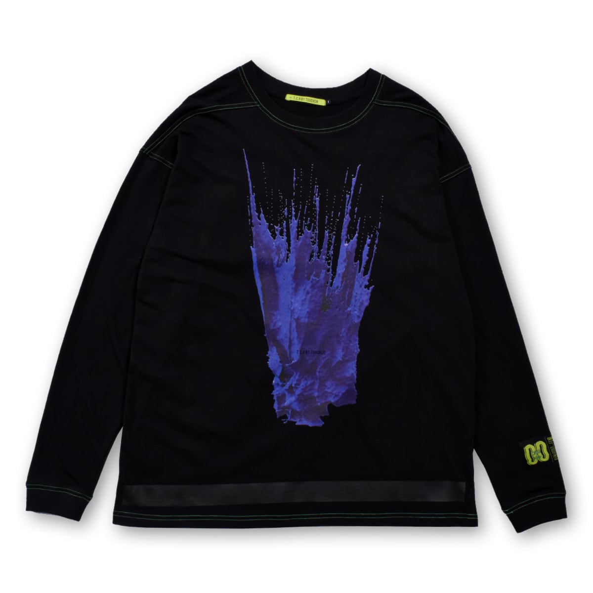 LIQUID OVERSIZED L/S TEE - BLACK/GREEN