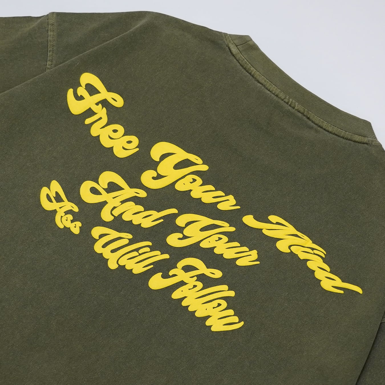 T.C.R LIGHTNING MARIA WASHED S/S TEE - GRAY GREEN