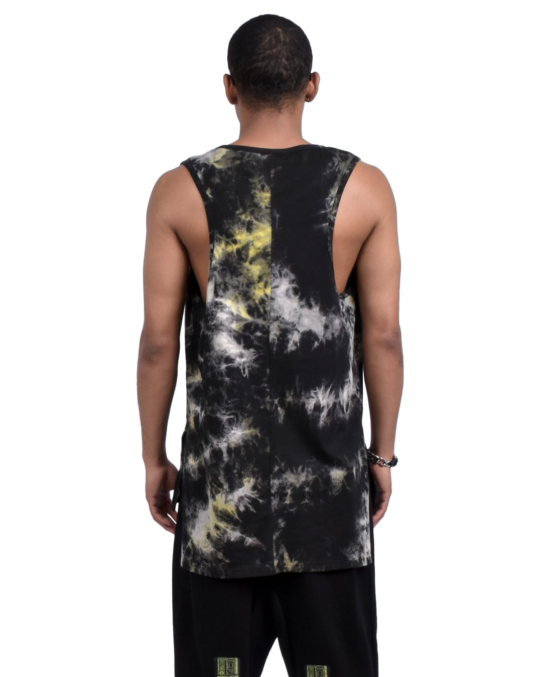 T.C.R TIE DYE LAYERED TANK TOP - YELLOW
