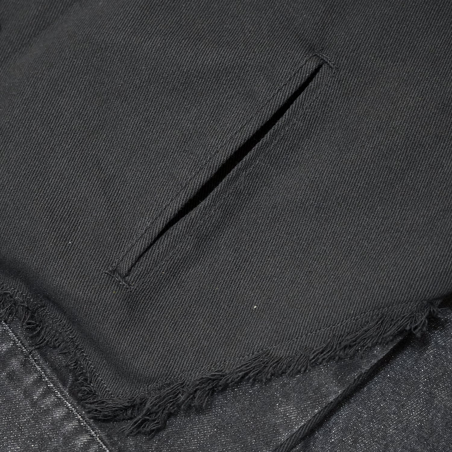 T.C.R NUOVA VISIONE CONTRAST DISTRESSED JACKET - BLACK