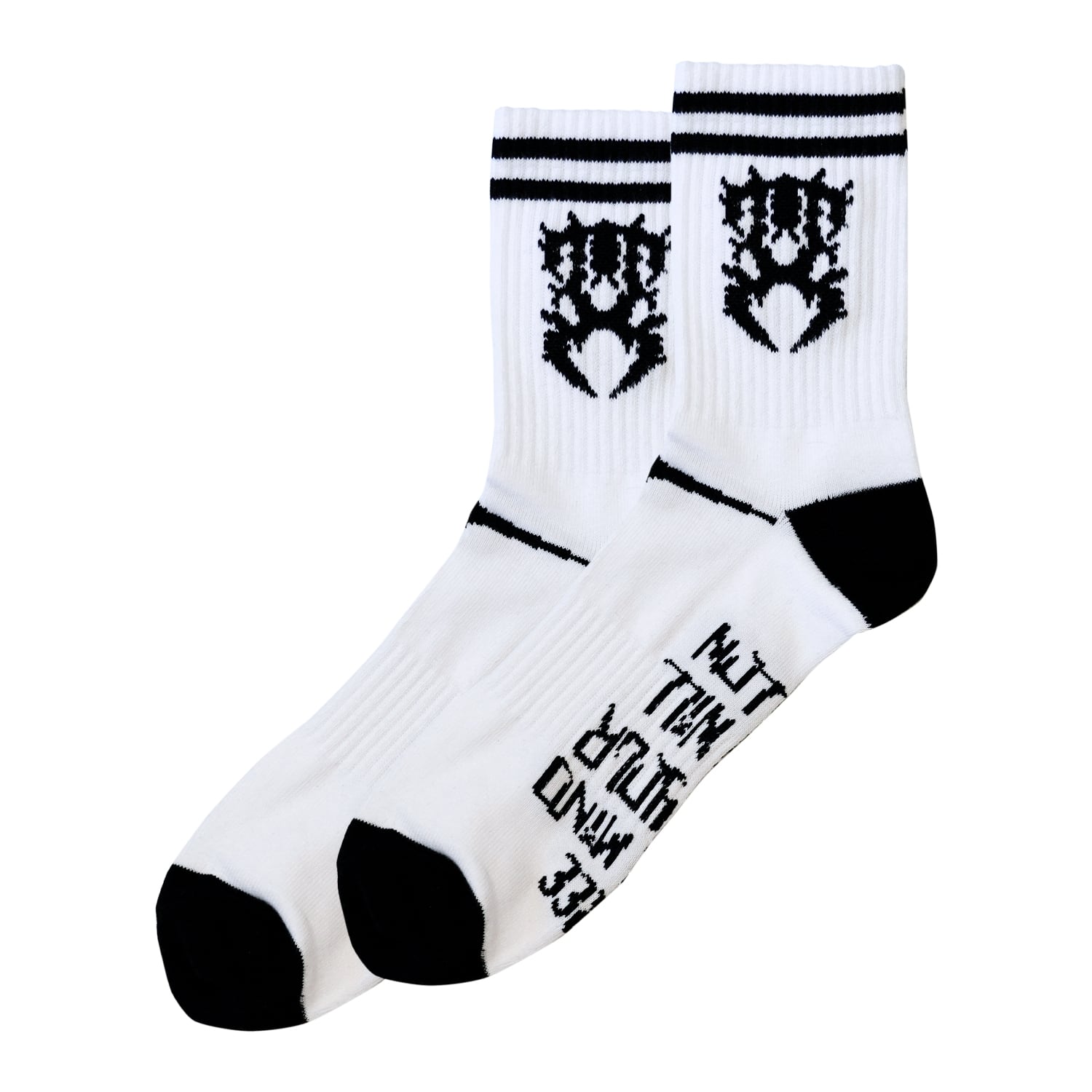 T.C.R METAL MONOGRAM LOGO SOCKS - WHITE
