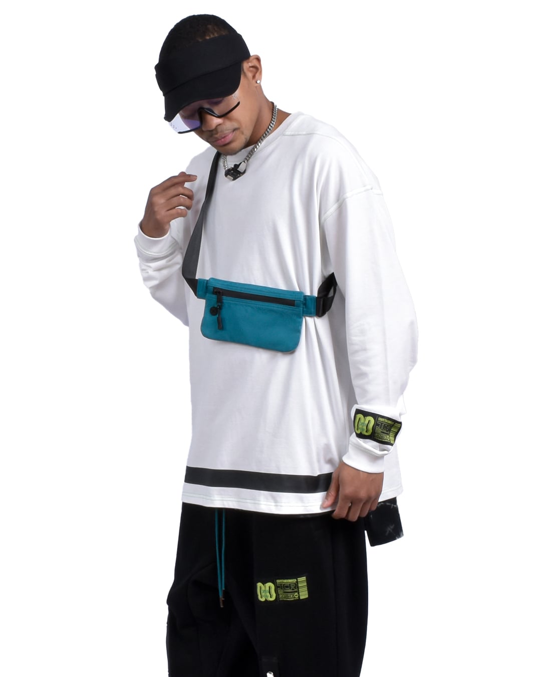 PVC MINI SHOULDER BAG - TURQUOISE