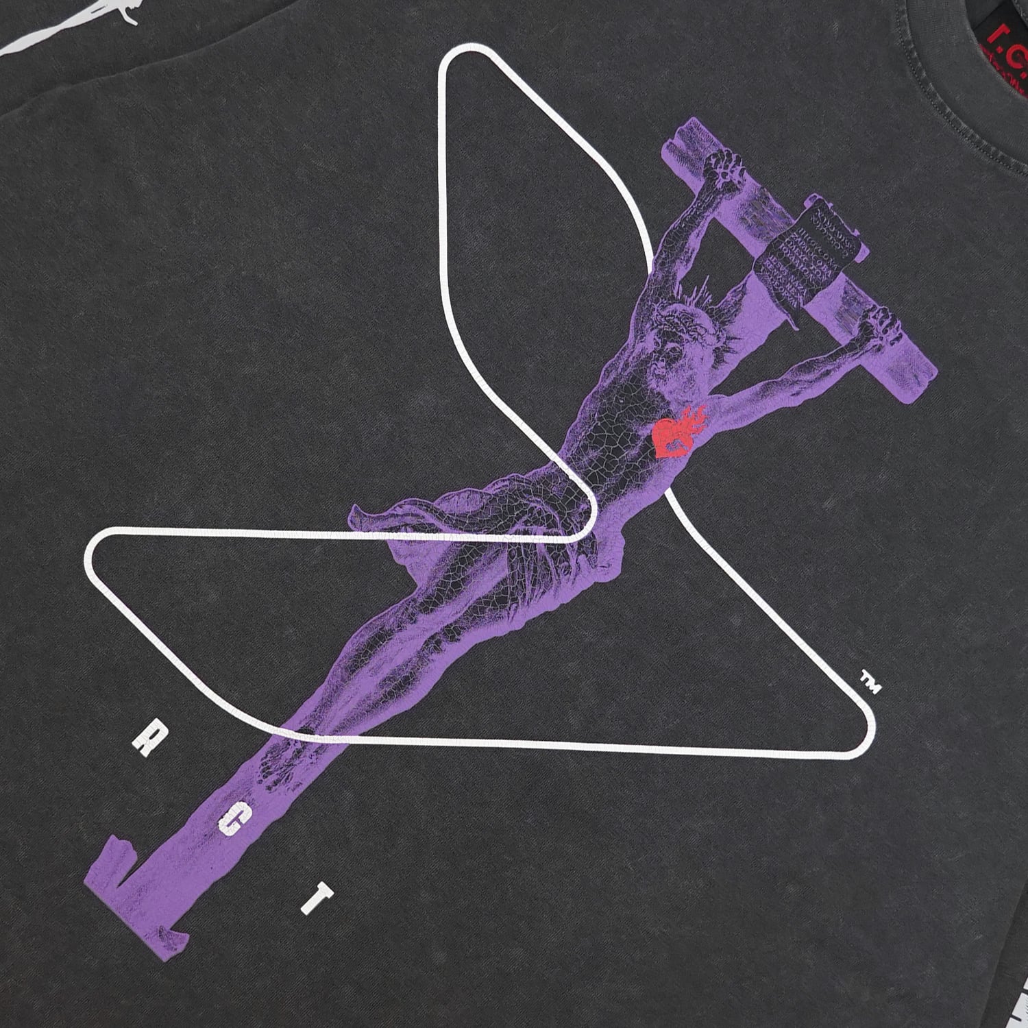 T.C.R JESUS CROSS L/S TEE - OLD GRAY