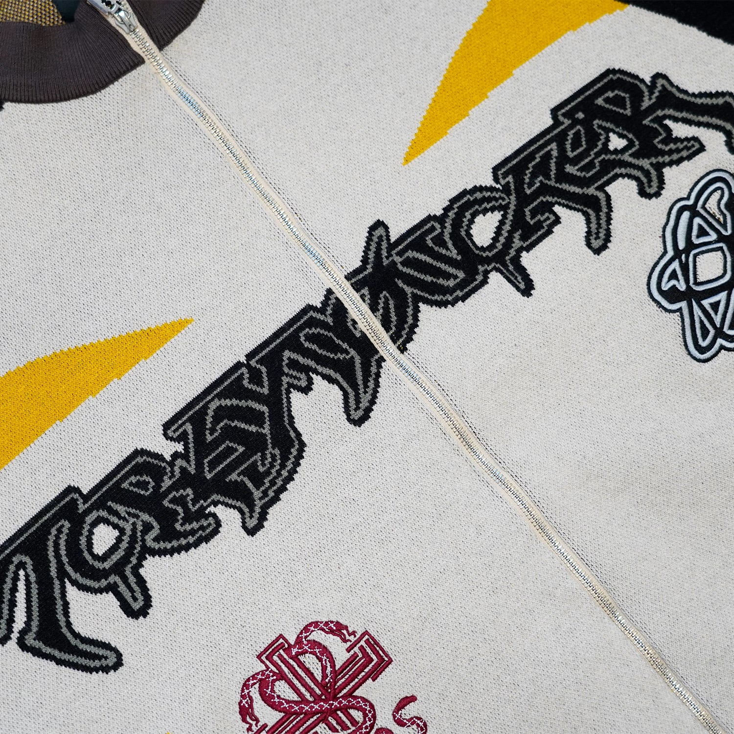 T.C.R RACING ZIP-UP KNIT SWEATER - MULTI