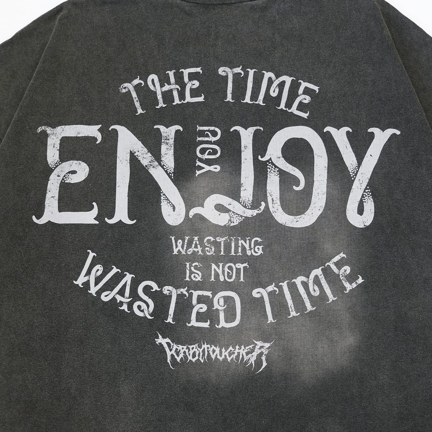T.C.R JESUS RAVES VINTAGE WASHED S/S TEE - BLACK