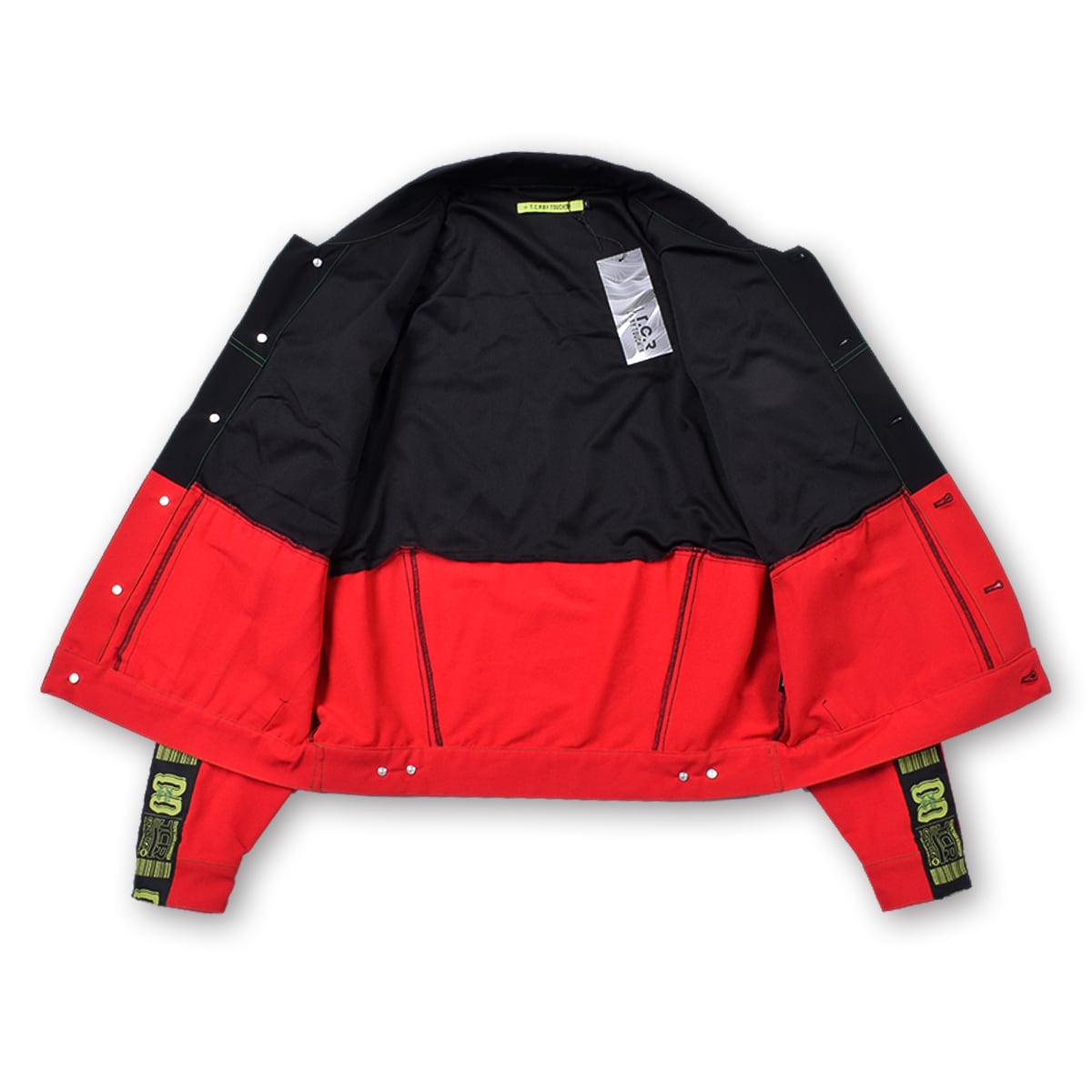 T.C.R EQUIPMENT TRUCKER JACKET V2 - BLACK/RED