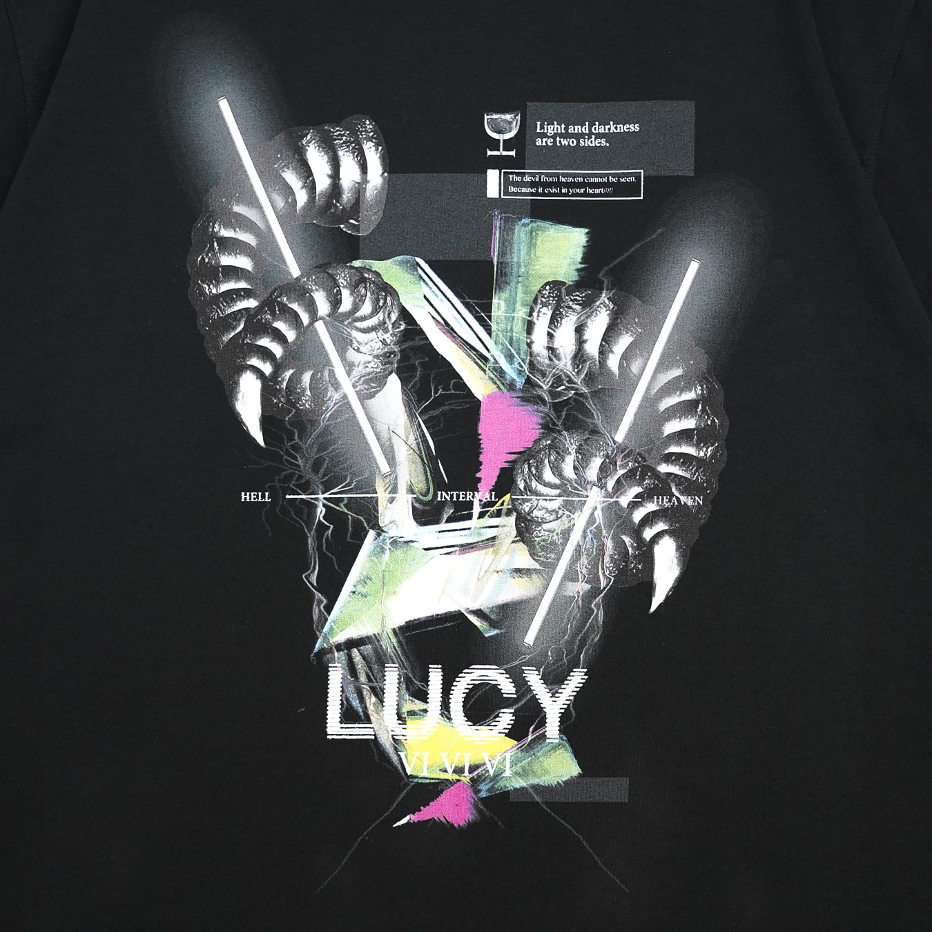 T.C.R & ID & RYHKI COLLAB OVERSIZED S/S TEE - BLACK