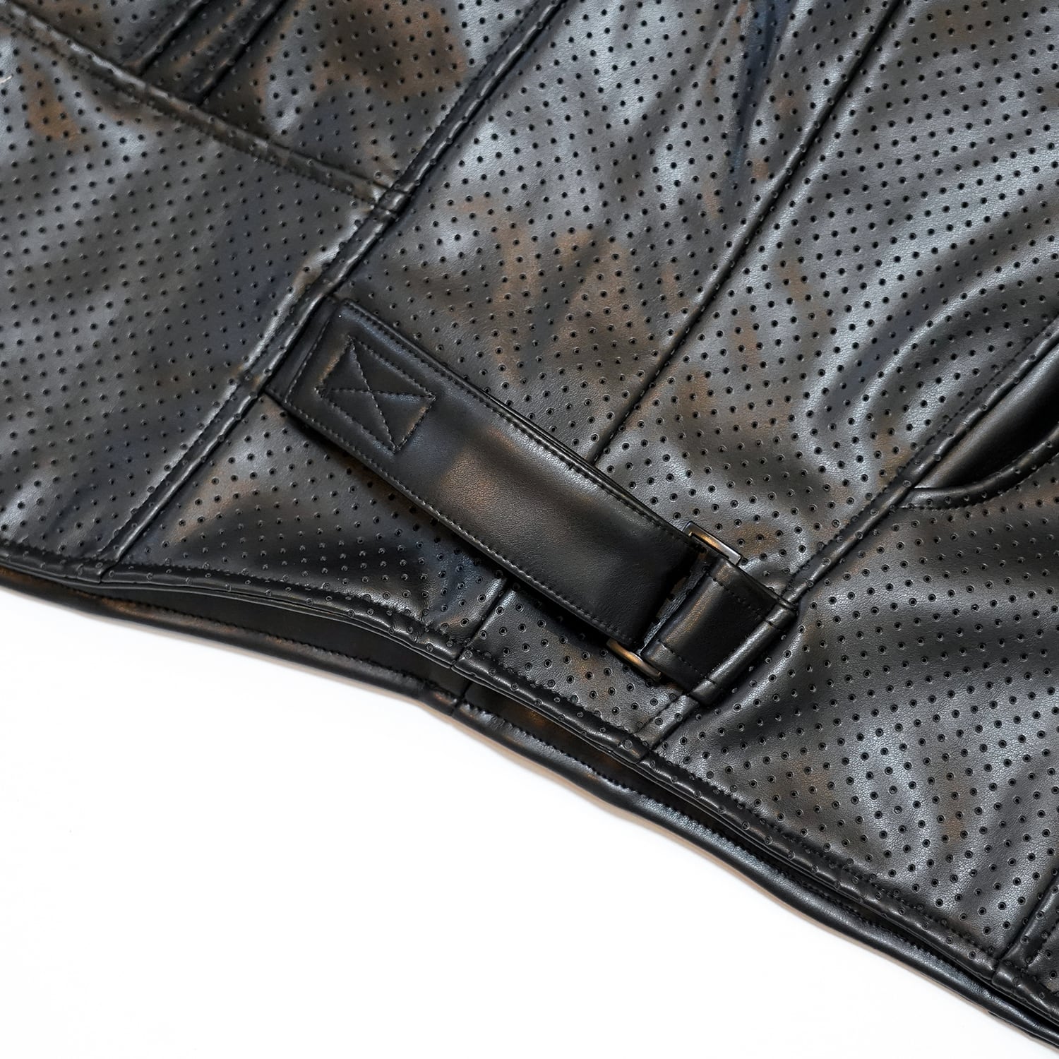 T.C.R MAVERIK MESH LEATHER MOTO JACKET - BLACK