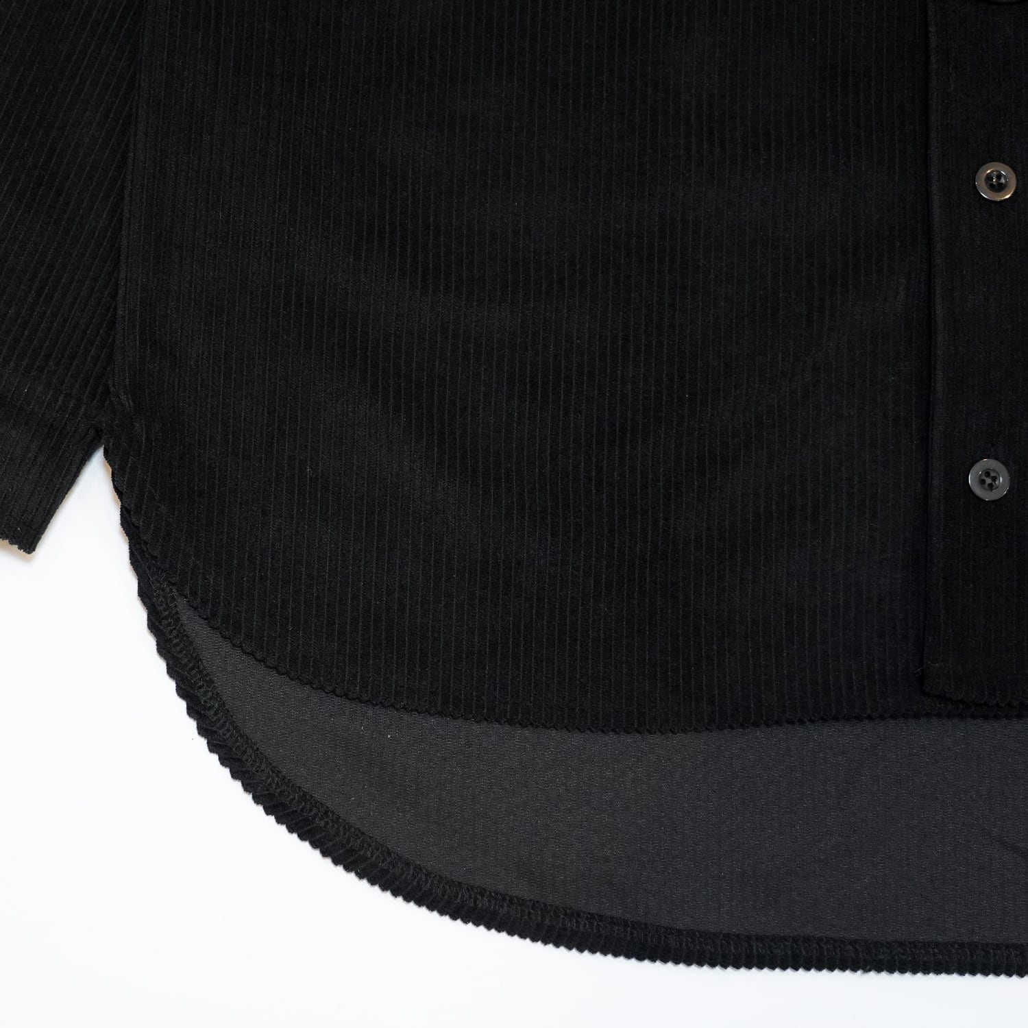 T.C.R BASEBALL CORDUROY OUTERSHIRTS - BLACK
