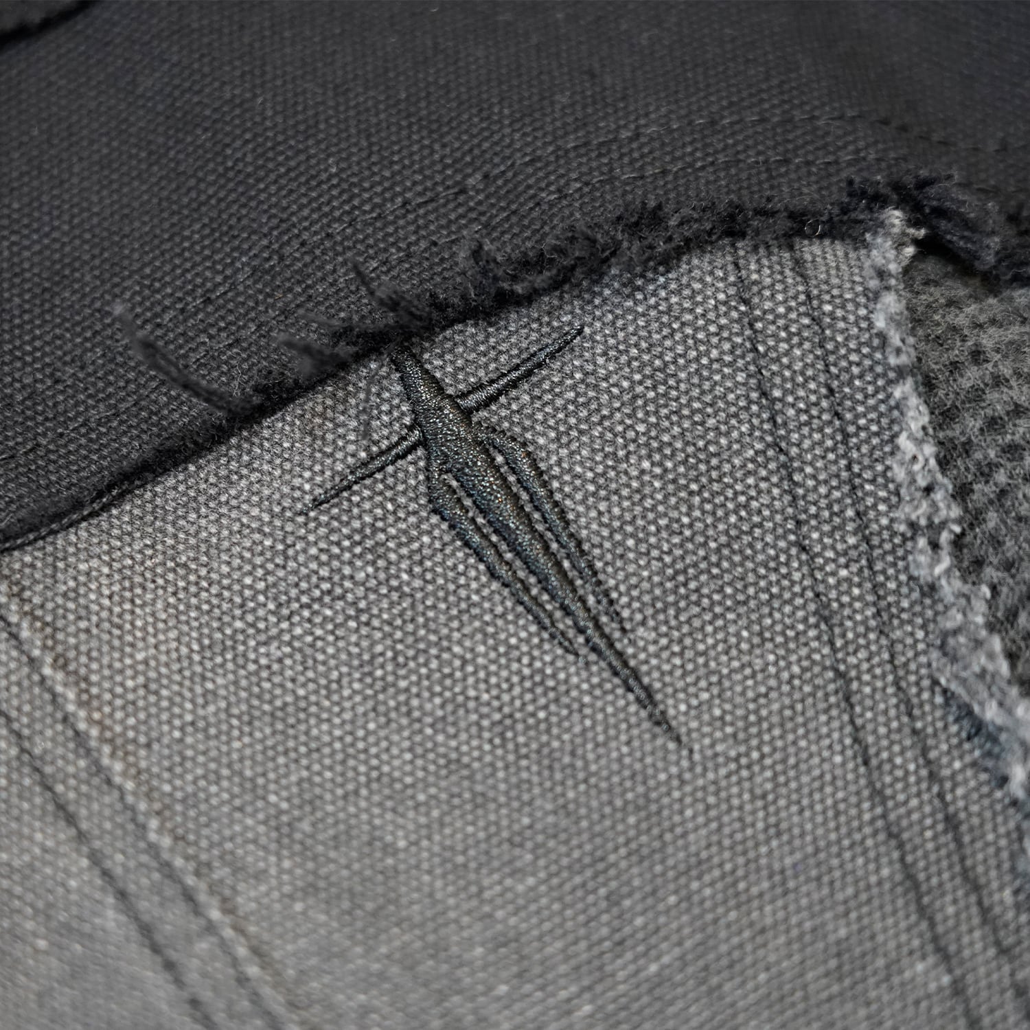 T.C.R DISTRESSED SPLICED BLOUSON - GRAY