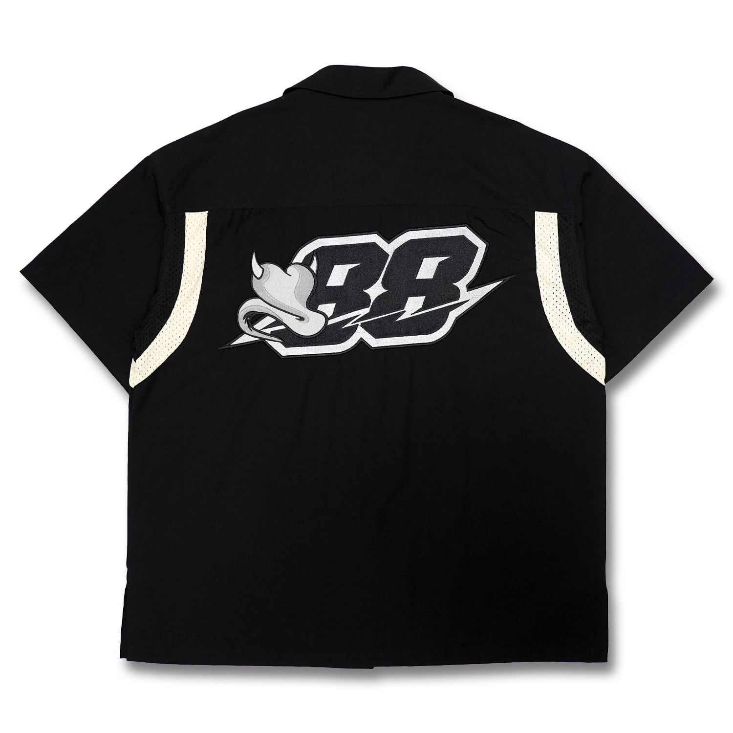 T.C.R PRAYER WIDE FIT BOWLING SHIRTS - BLACK