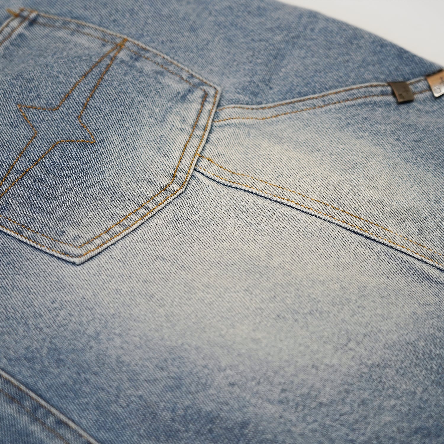 T.C.R DOUBLE KNEE DAMAGE SHORTS - BLUE
