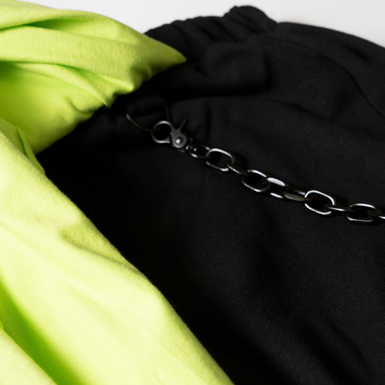 REWORK SWEAT CARGO PANTS - NEON GREEN/BLACK
